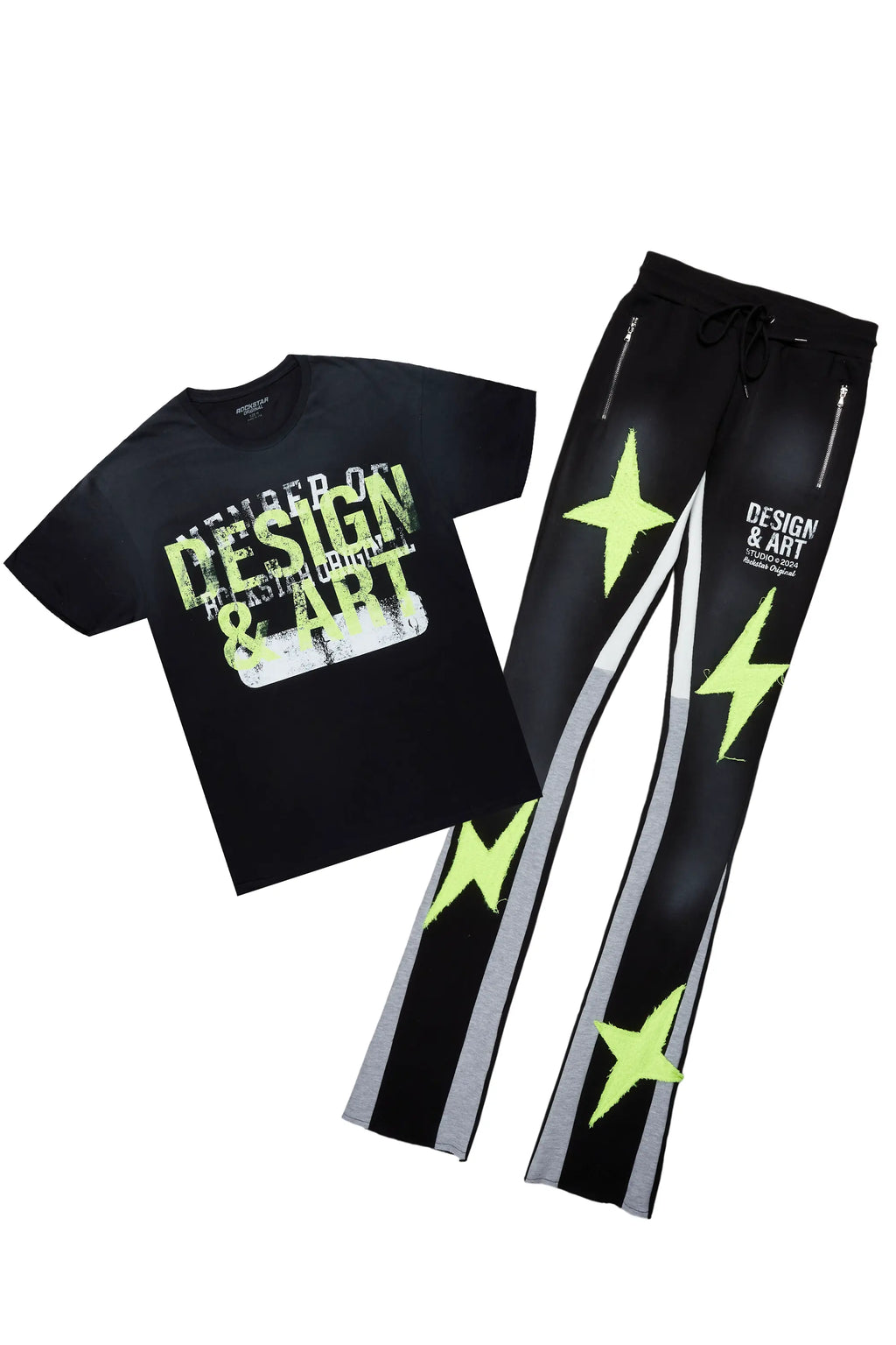 Darko Black T-Shirt/Stacked Flare Track Set