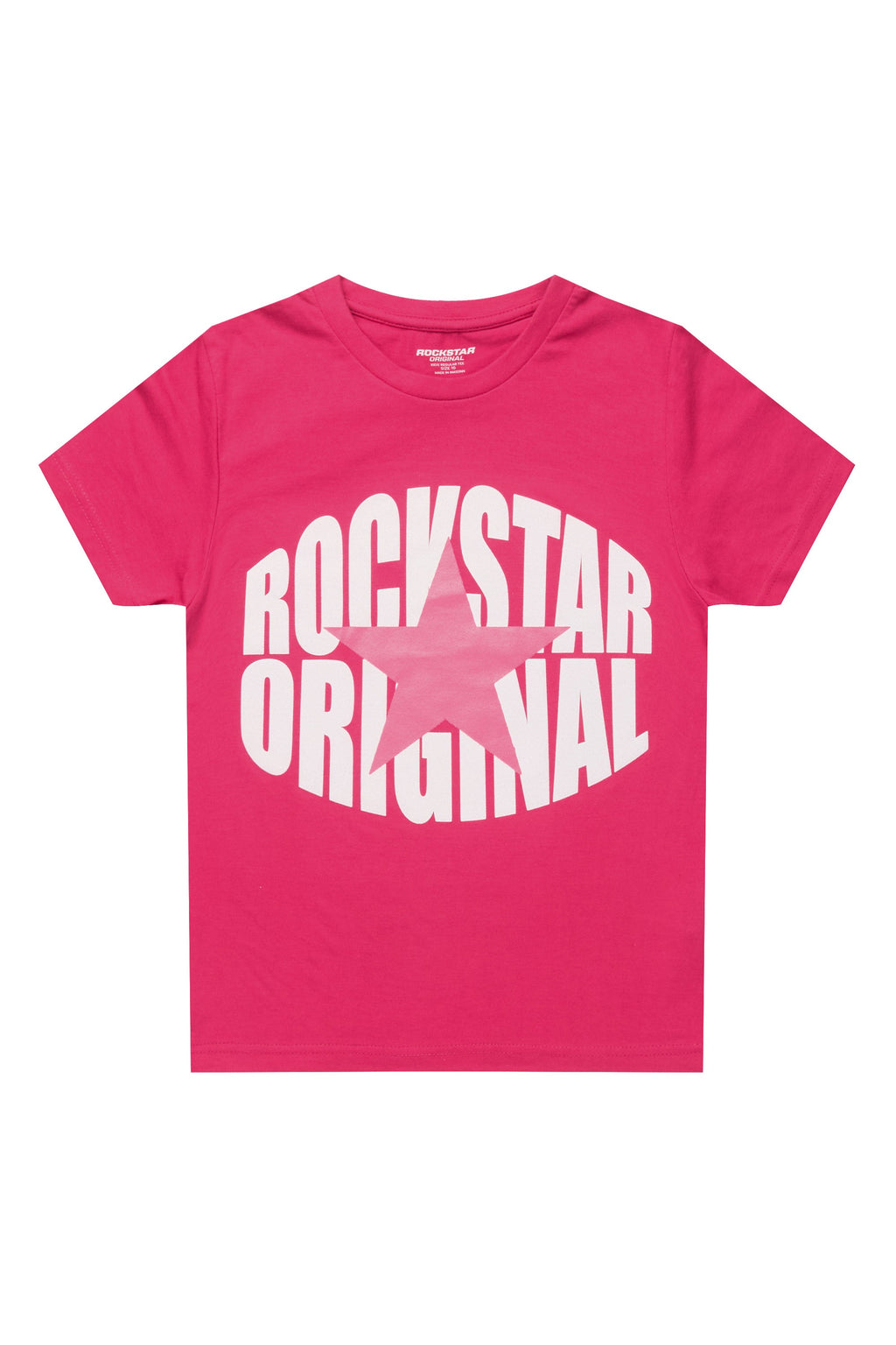 Girls Mia Fuchsia/White Graphic T-Shirt