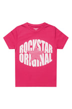 Girls Mia Fuchsia/White Graphic T-Shirt