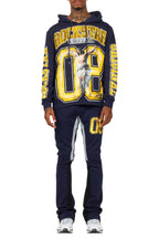 Fields Navy Stacked Flare Hoodie Track Set