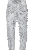 Cadiz Grey Diagonal Patch Skinny Fit Jean