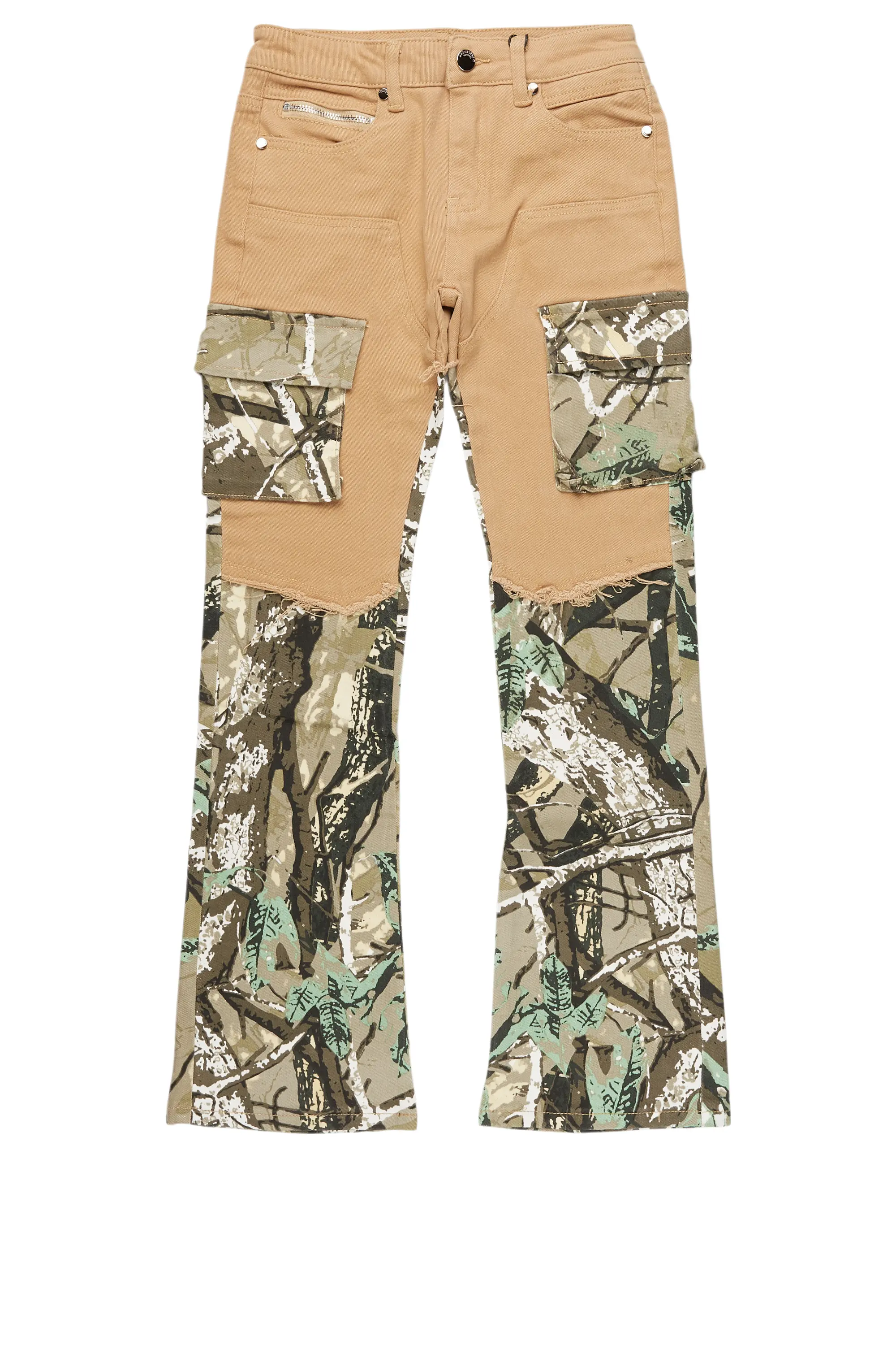 Boys Denka Beige Stacked Fit Jean