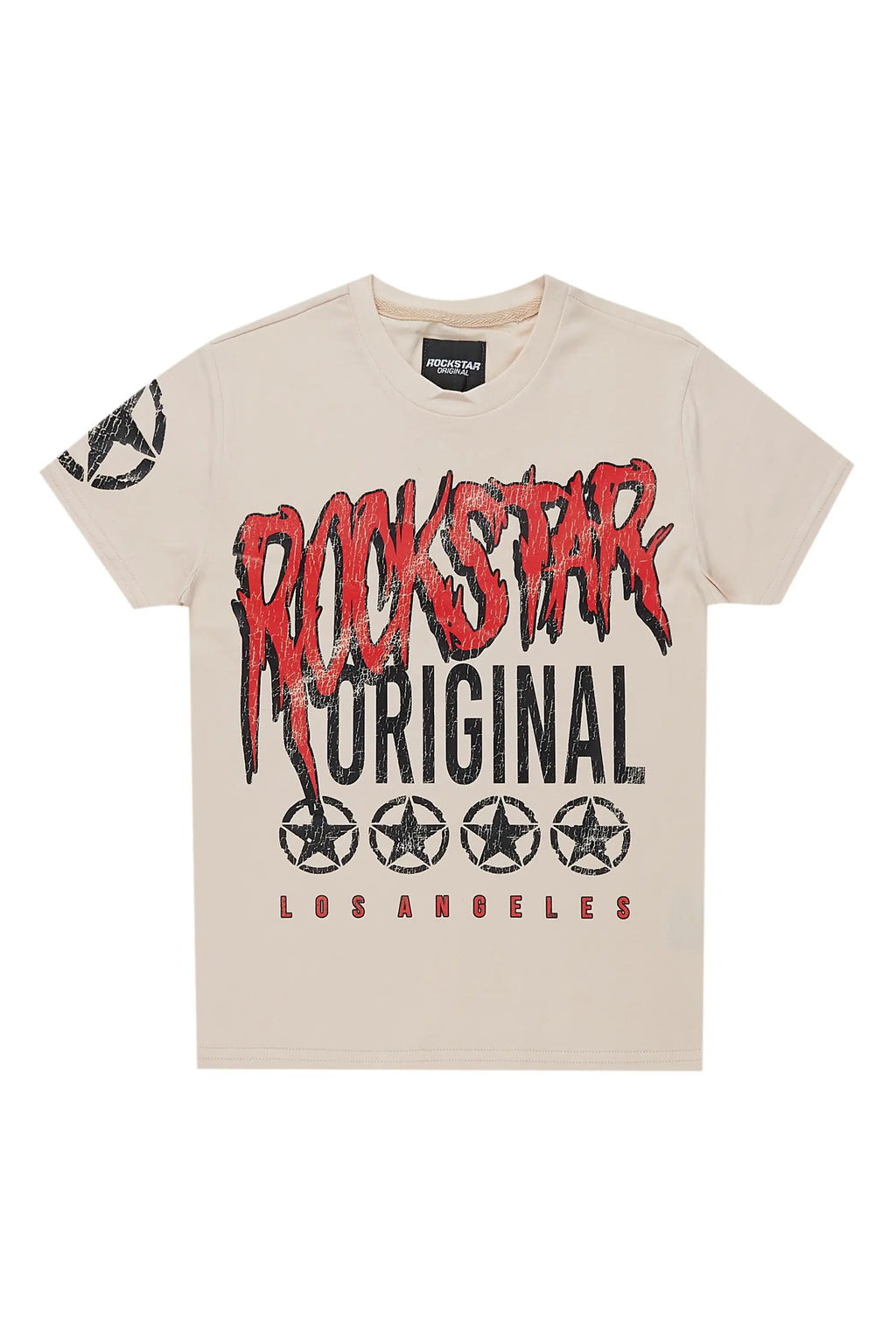 Boys Idris Beige Graphic T-Shirt