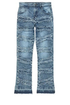 Boys Eli Blue Wash Flare Frayed Jean