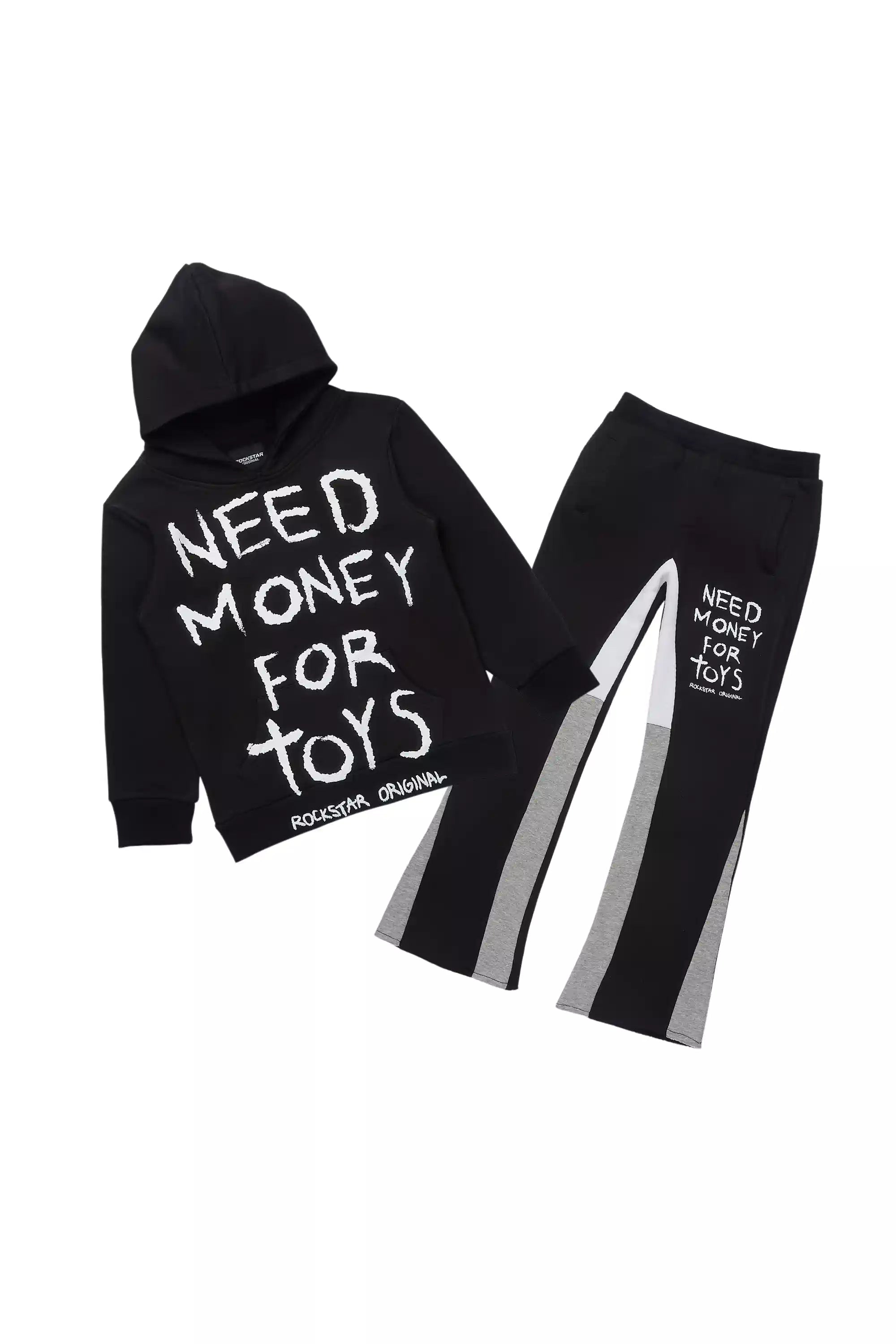 Boys M4 Toys Black/Grey Stacked Flare Track Set