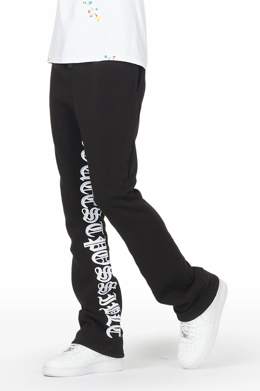 Konnor Black/White Stacked Flare Pants