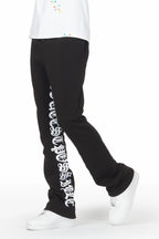 Konnor Black/White Stacked Flare Pants