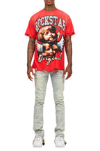 Deiter Red Oversized Graphic T-Shirt