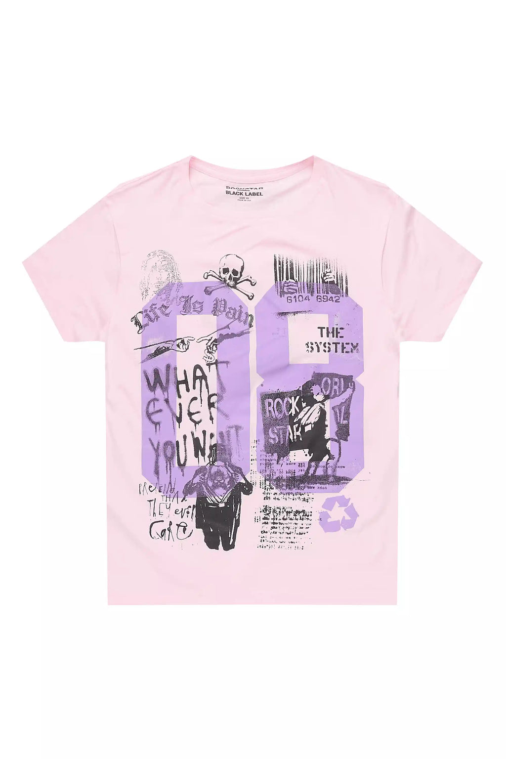 Girls Kammy Pink/Purple Graphic T-Shirt