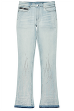 Samba Blue Rhinestone Stacked Flare Jean