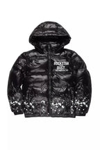 Boys Raffer Black Puffer Jacket