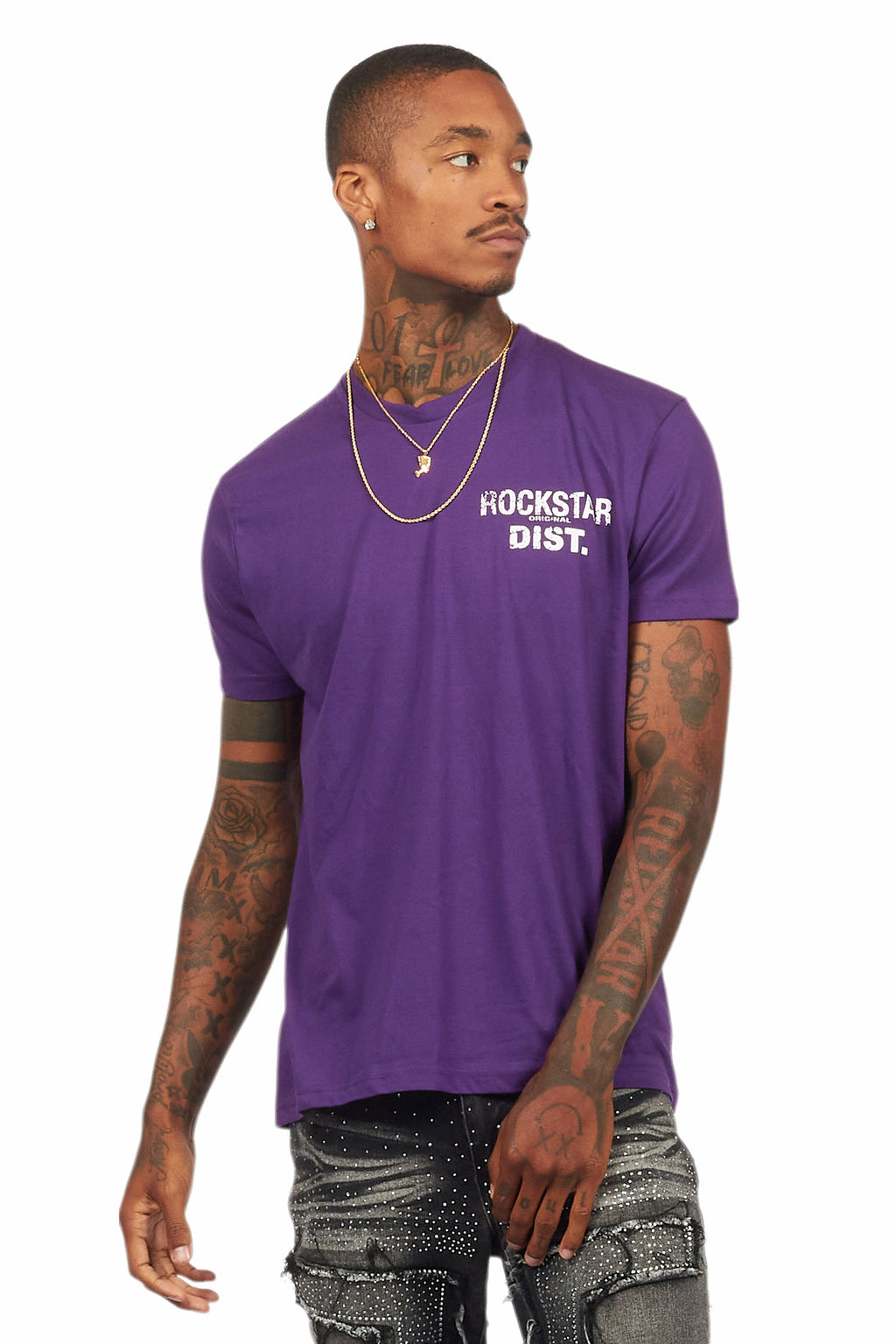 Lake Purple/White Graphic T-Shirt