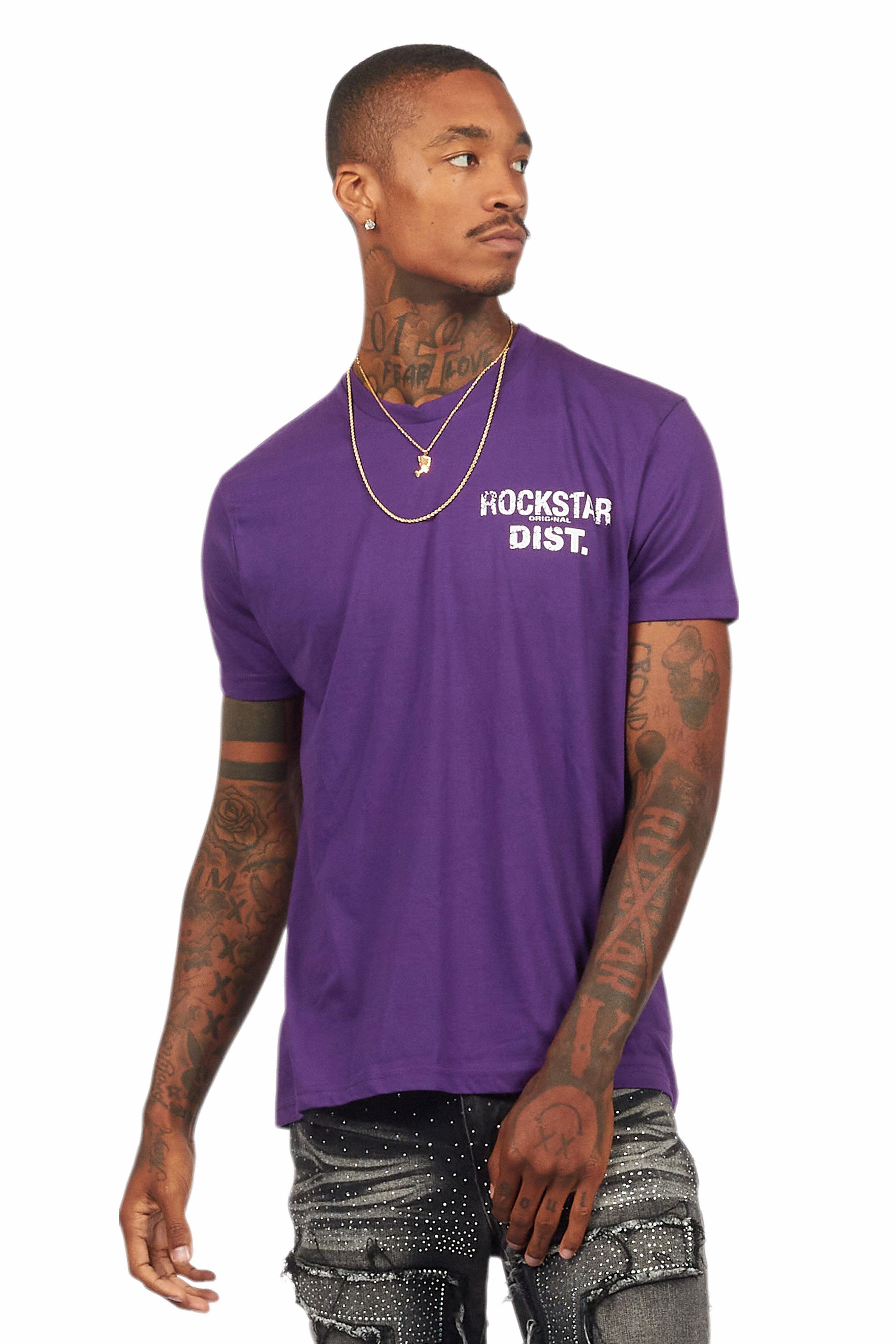 Lake Purple/White Graphic T-Shirt