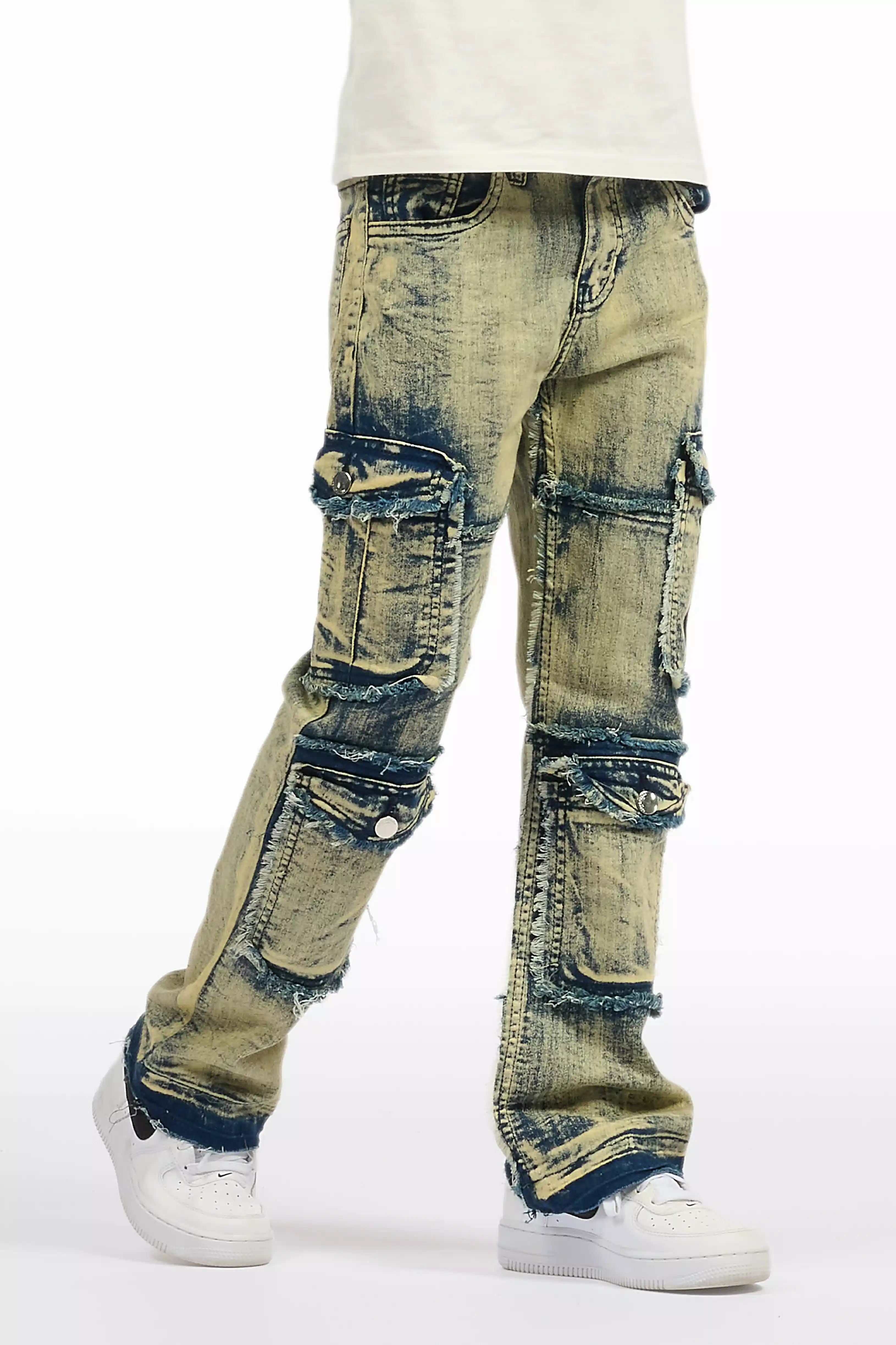 Boys Zarian Vintage Light Blue Cargo Jean