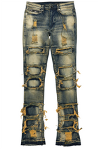 Vasco Tint Dark Wash Blue Stacked Flare Jean