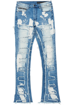 Laban Light Blue Bleach Stacked Flare Jean