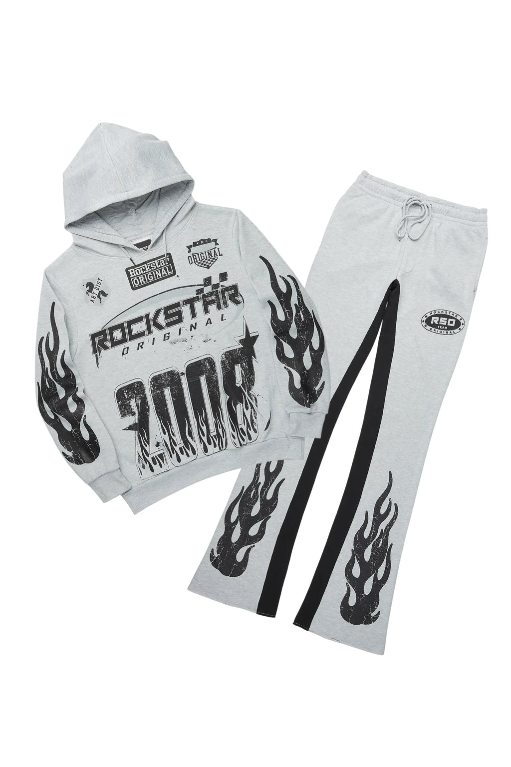 Amos Heather Grey Hoodie/Baggy Track Pant Set