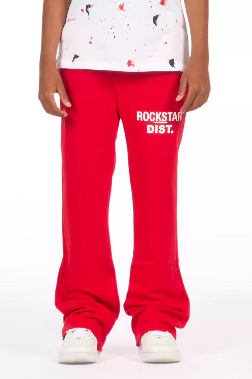 Boys Alpine Red Stacked Trackpant