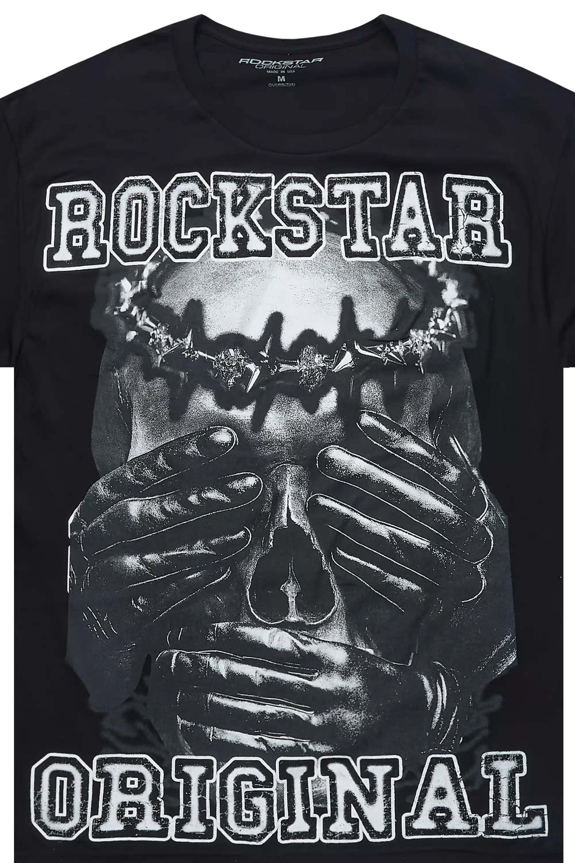 Eden Black Oversized Graphic T-Shirt