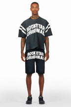 Tumo Black Crop Boxy Tee Short Set