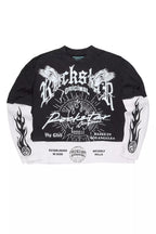 Tally Vintage Black/White Boxy Crop Double Layer Tee