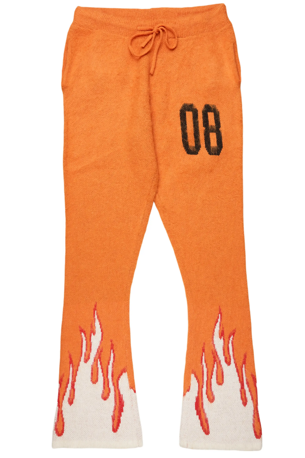 Boys Holger Orange/Cream Graphic Stacked Flare Mohair Track Pant