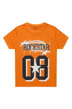 Boys Allstar Orange/Black Graphic T-Shirt