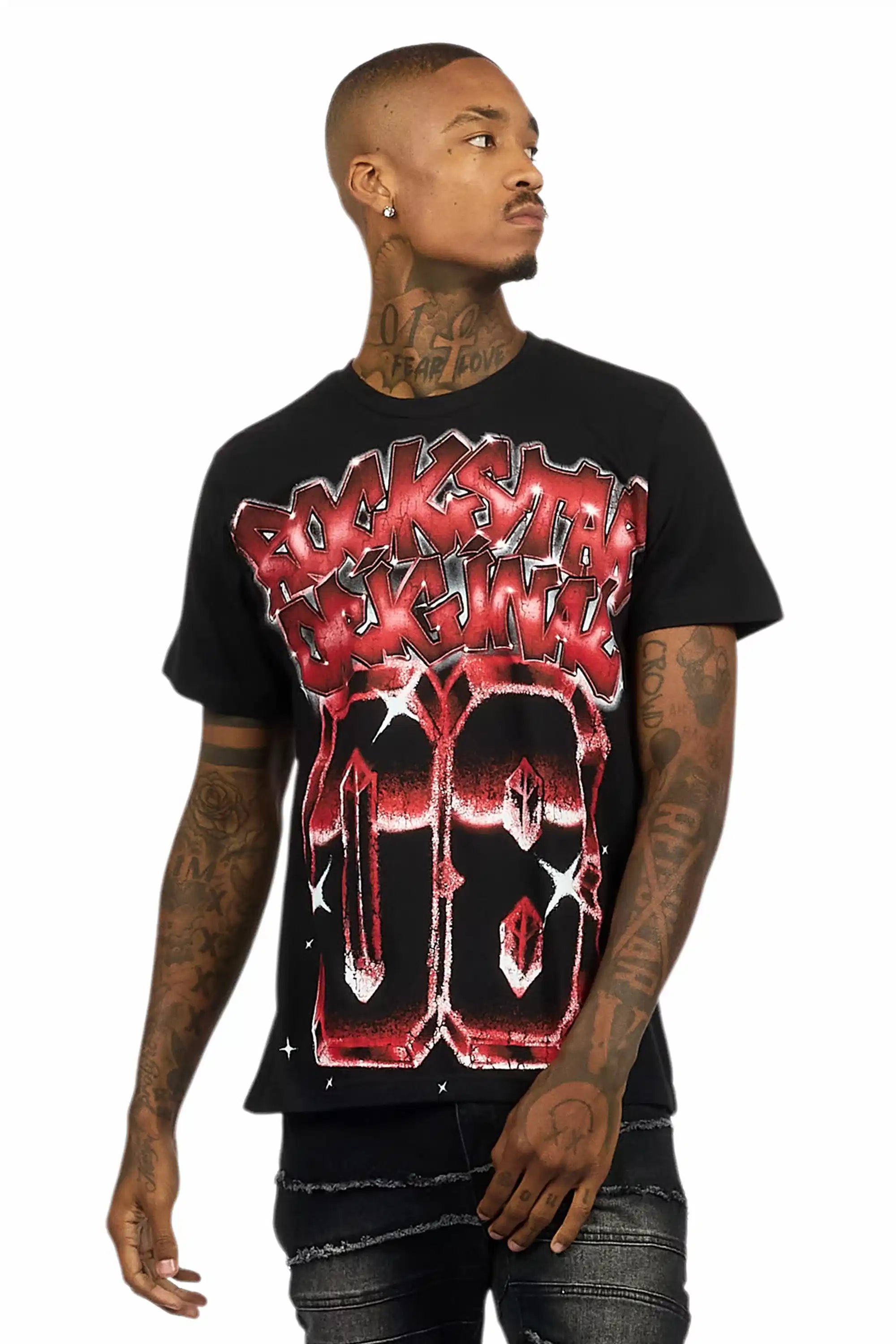Jaceon Black/Red Graphic T-Shirt