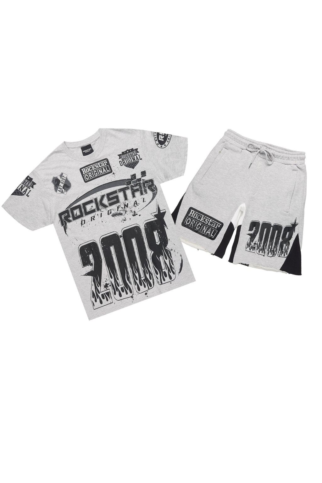 Amos Heather Grey T-Shirt/Short Set