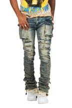 Gentry Tint Blue Stacked Flare Jean
