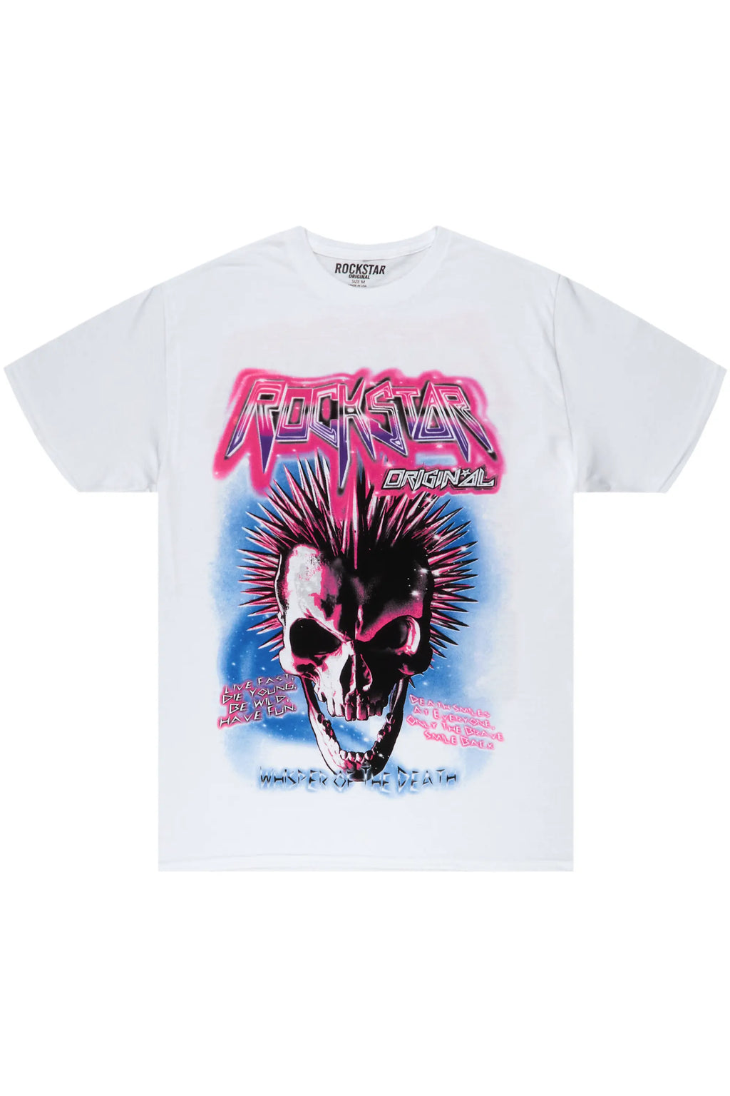 Obern White/Blue Graphic T-Shirt