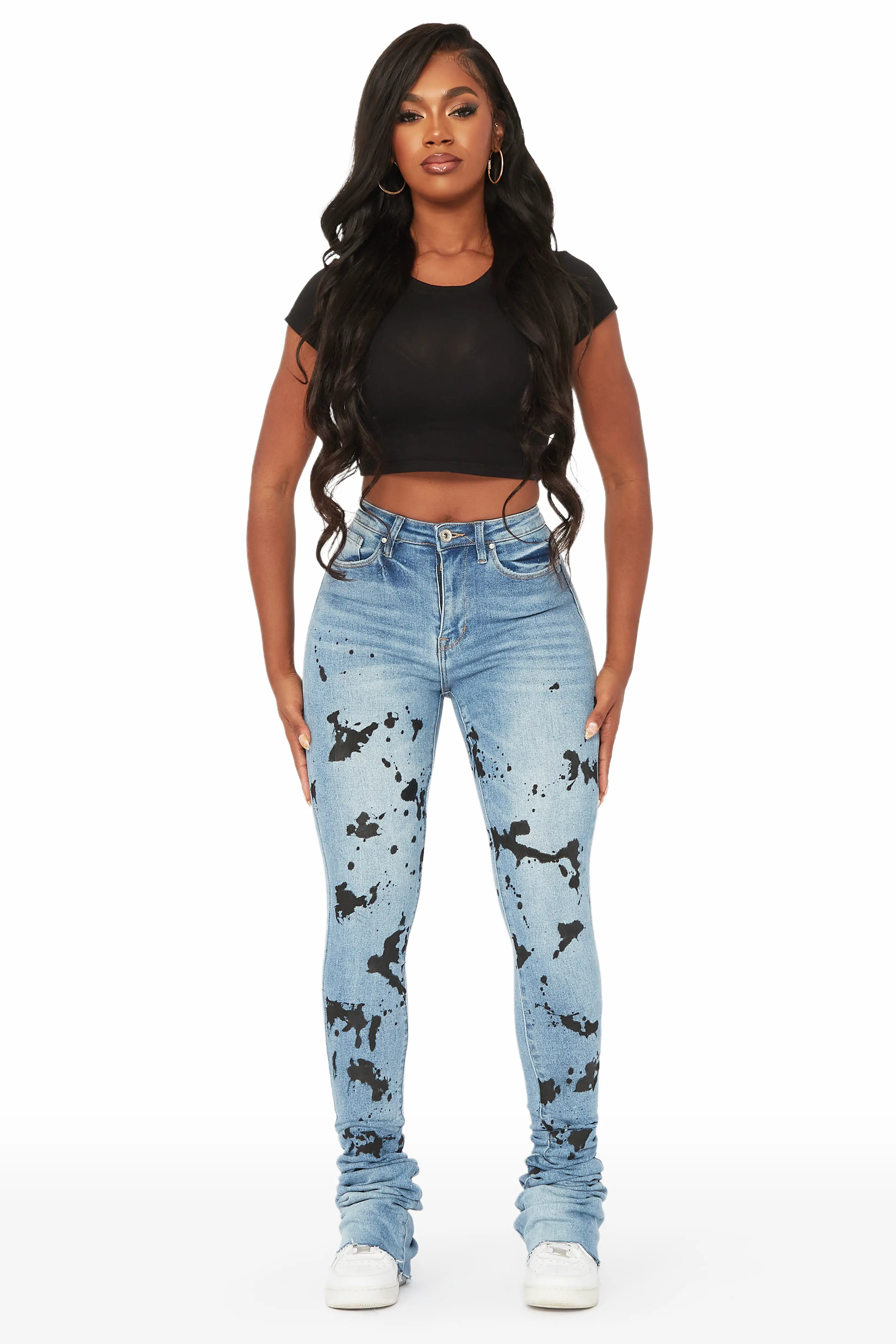 Promise Light Wash Super Stacked Jean