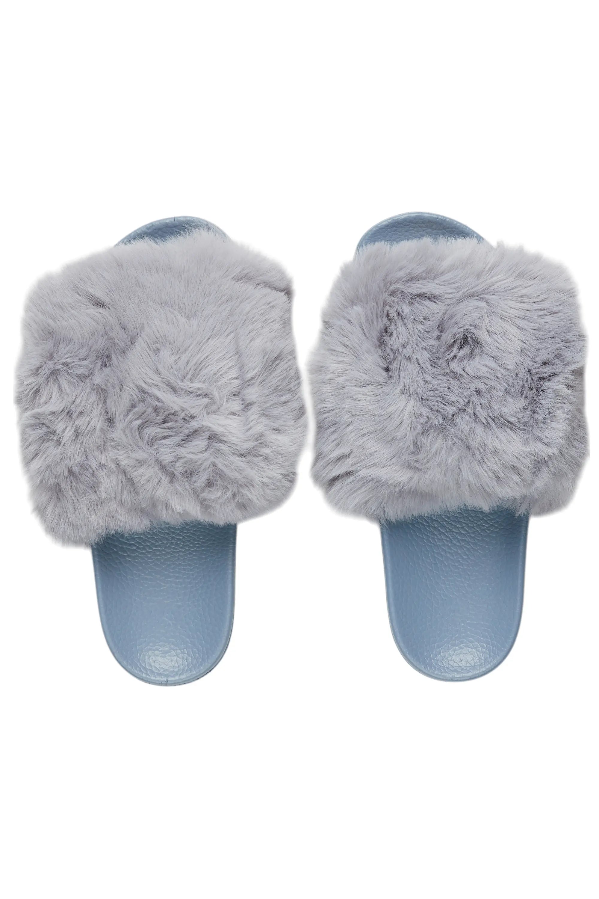Tatyana Grey Fur Slides