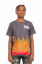 Boys Roeland Denim Blue Graphic T-Shirt