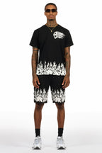 Bubble Black T-Shirt/Short Set