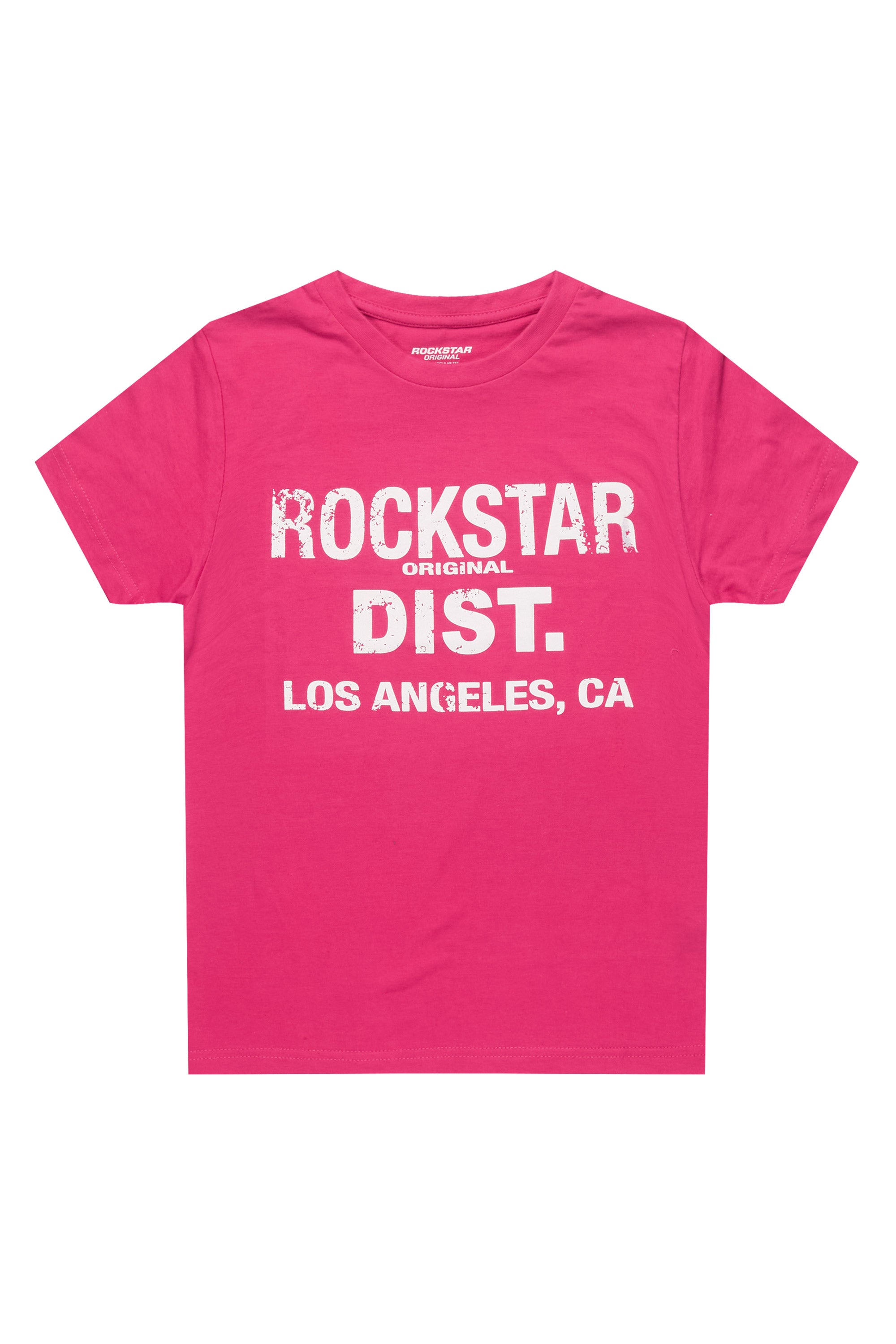 Girls Janny Fuchsia/White Graphic T-Shirt