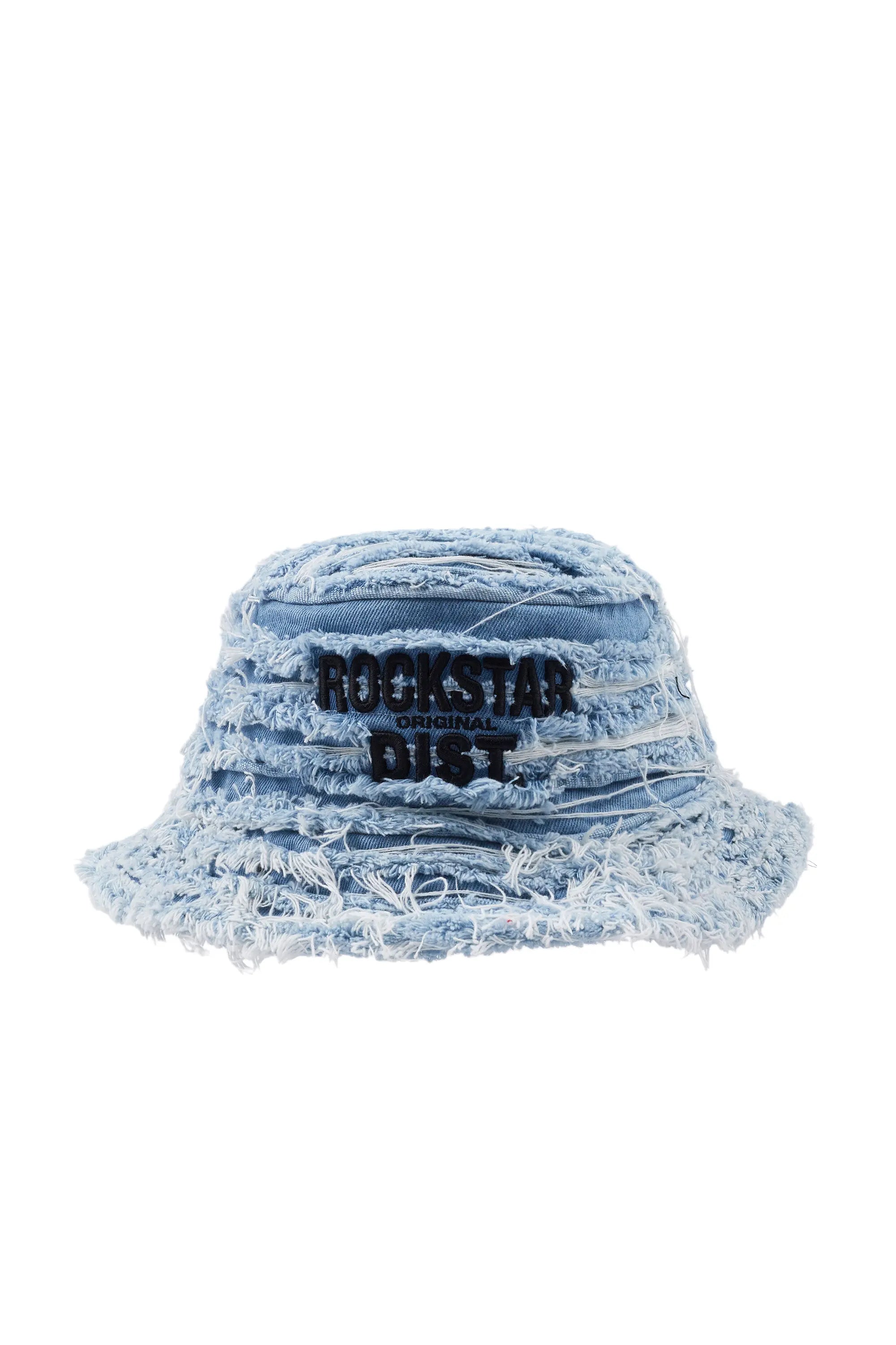 Girls Abbie Blue Distressed Bucket Hat