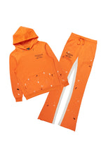 Jaco Orange Hoodie Baggy Fit Pant Track Set