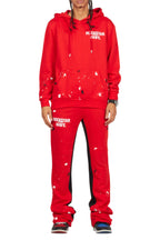 Jaco Red Hoodie Baggy Fit Pant Track Set