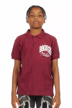 Boys Ruffo Burgundy/White Polo