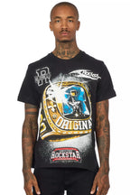 Gemchamp Black Graphic T-Shirt