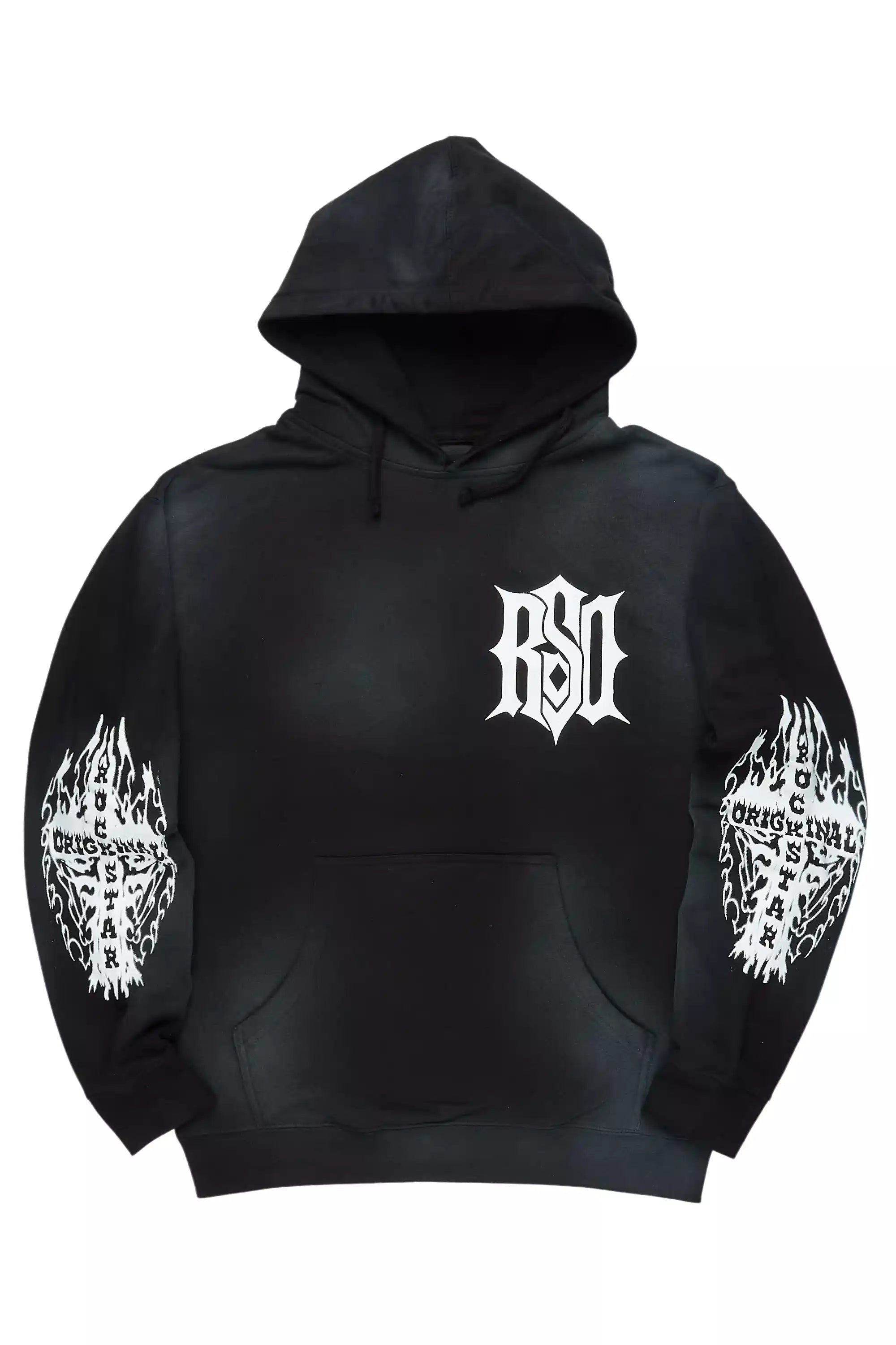 Sebrina Black Graphic Hoodie