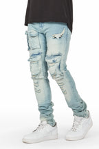 Imran Blue Slim Cargo Jean