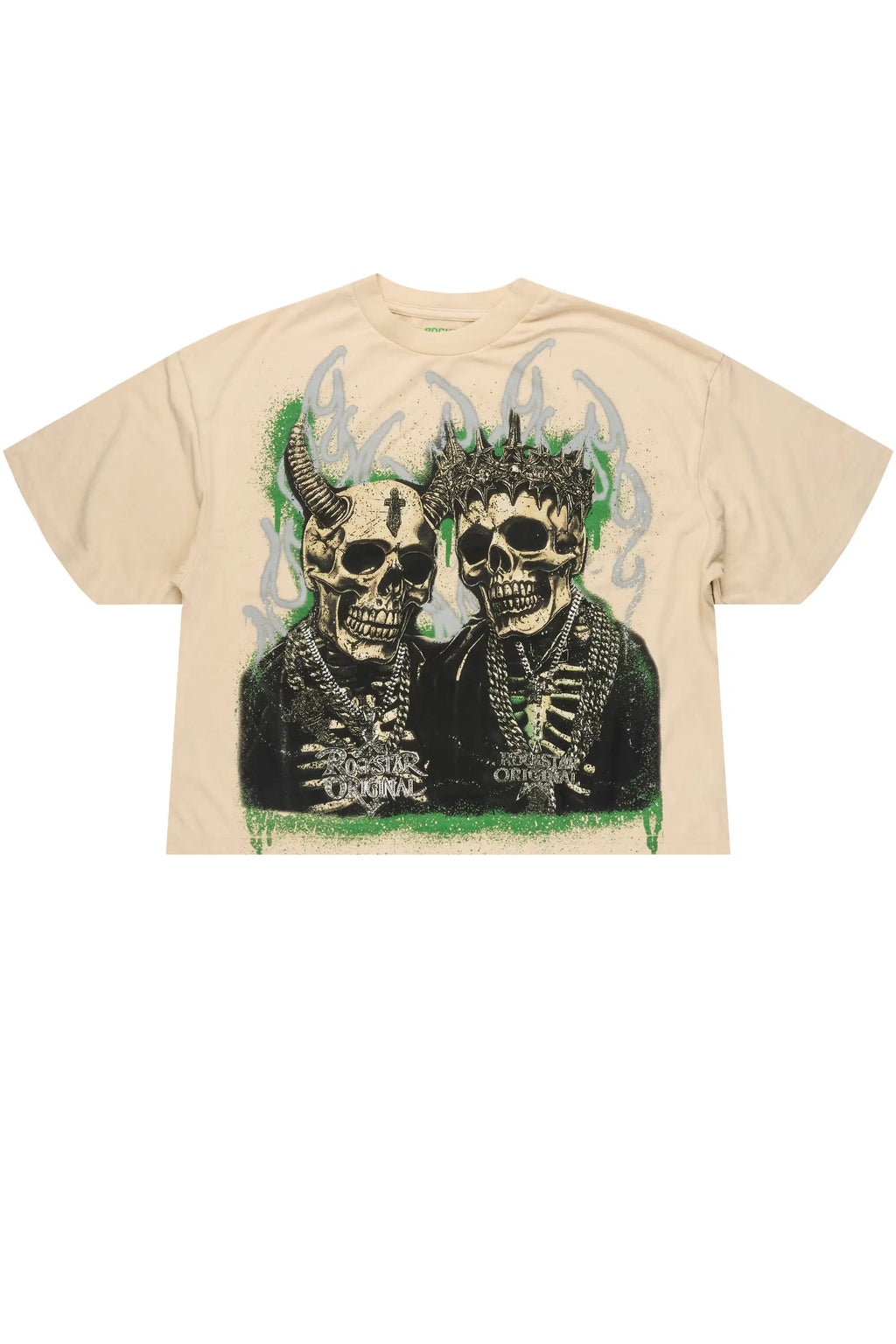 Kingston Beige/Black Boxy Crop T-Shirt