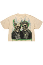 Kingston Beige/Black Boxy Crop T-Shirt