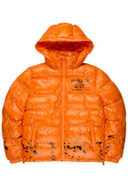 Raffer Orange Heavy Puffer Jacket