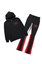 Briggs Black/Red Hoodie/Stacked Flare Track Set