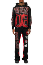 Alim Black/Red Hoodie/Baggy Track Pant Set