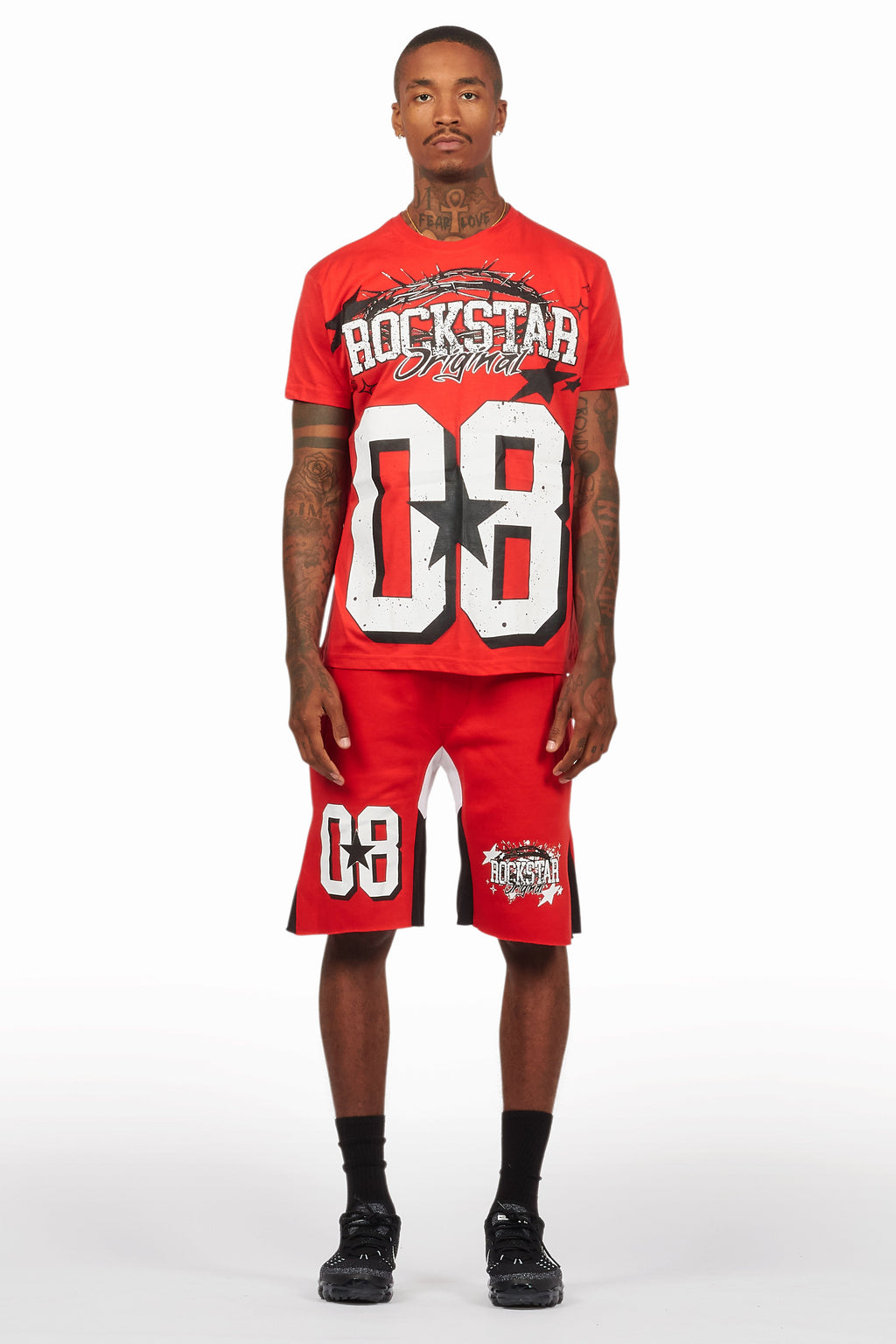 Allstar Red/White T-Shirt Short Set