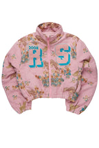 Vatasha Pink Tapestry Puffer Jacket